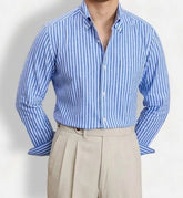 Business Striped Long-sleeve Shirt